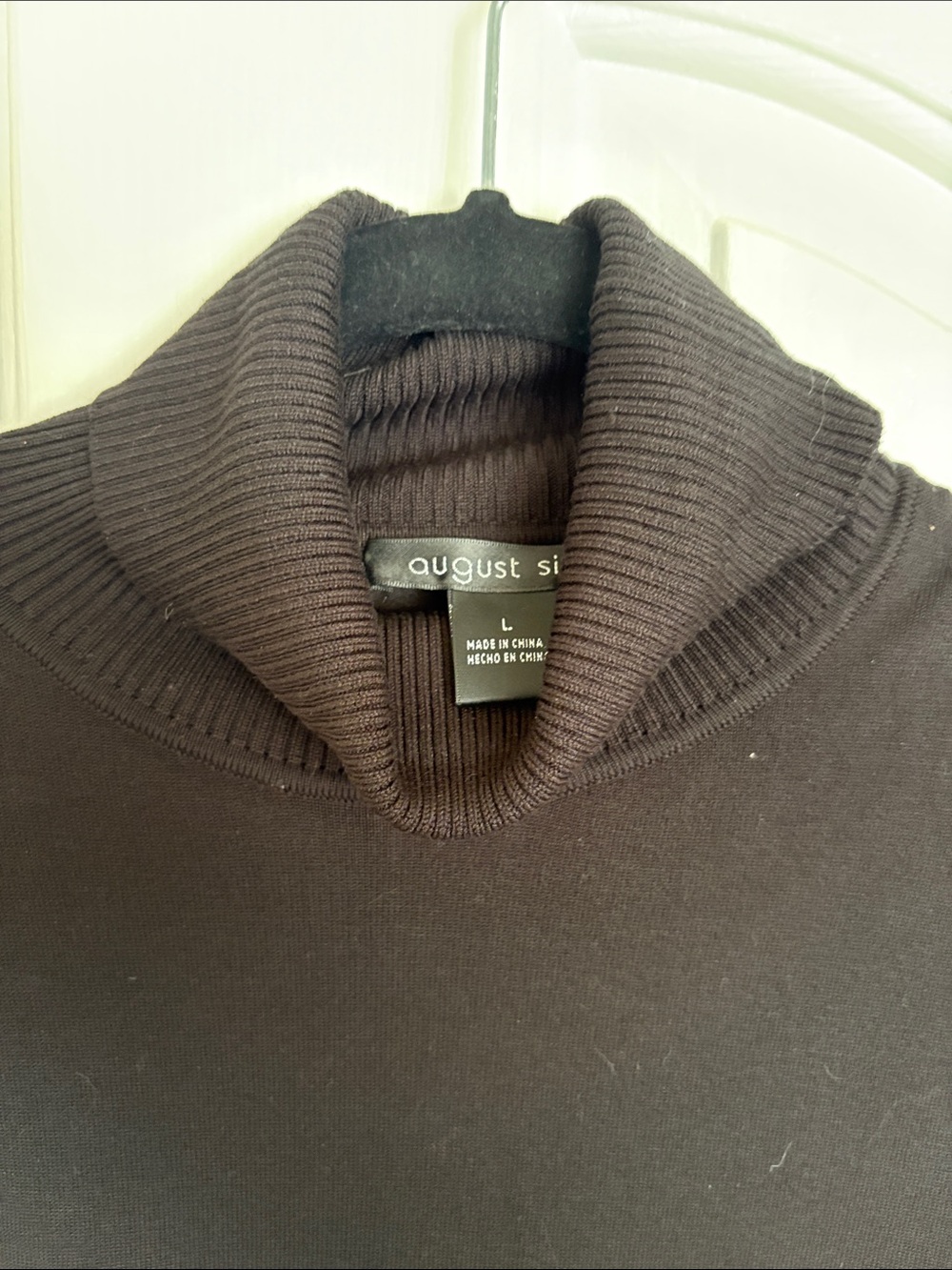 August Silk Black Turtleneck Sweater